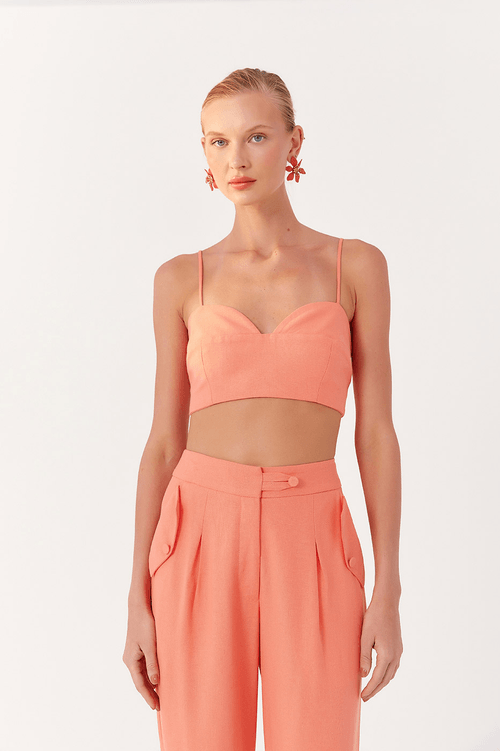 Back Tie Linen Top