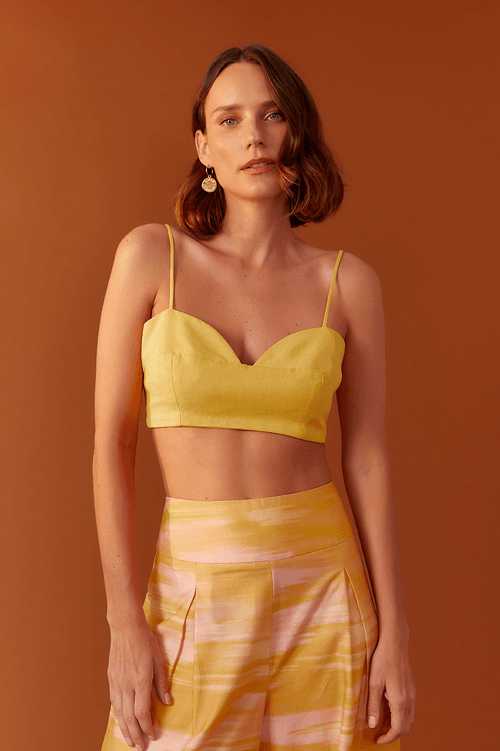 Back Tie Linen Top