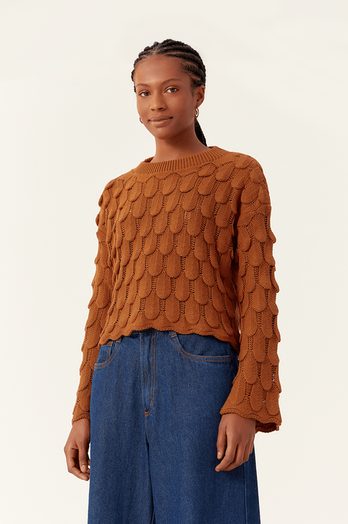 PETAL KNIT BLOUSE