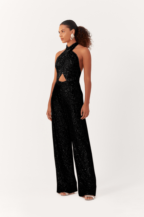 Sequin Halter Jumpsuit