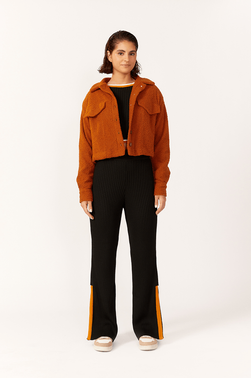 Knitted Trousers with Side Slits