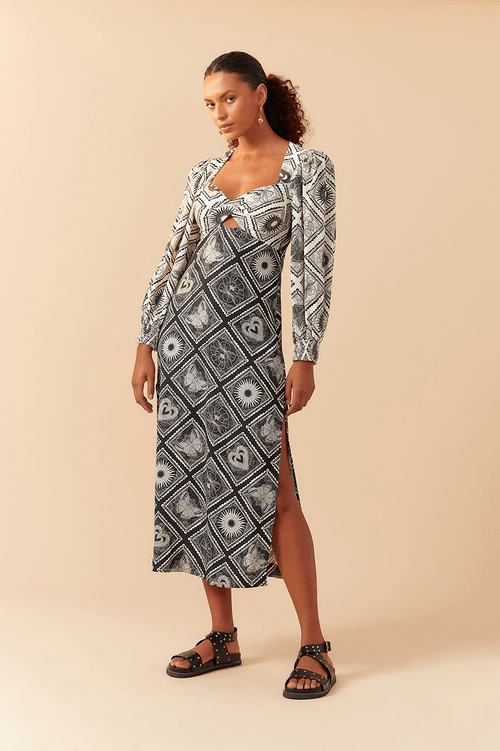 CROPPED DRESS WITH SELOS PRINT