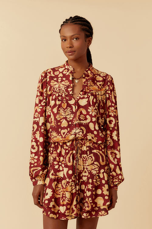 BLOUSE WITH SINASTRIA PRINT
