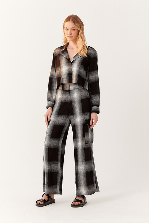 PLAID PANTS WITH SIDE POCKETS