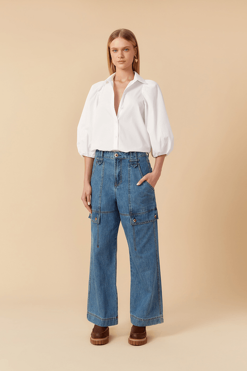 JEANS PANTS WITH CUTOUT DETAILS