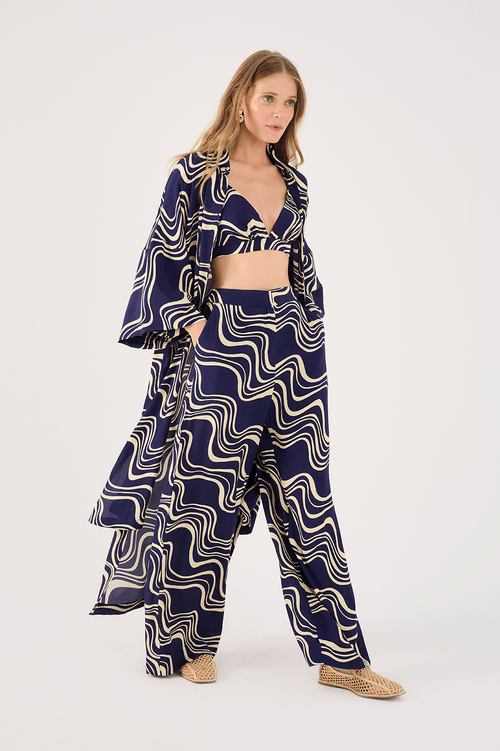 Crepe Top with Floating Print