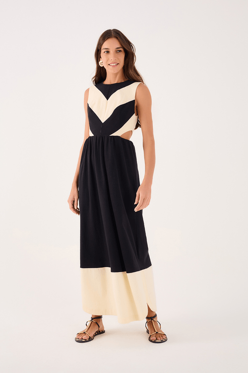 Two-tone dress