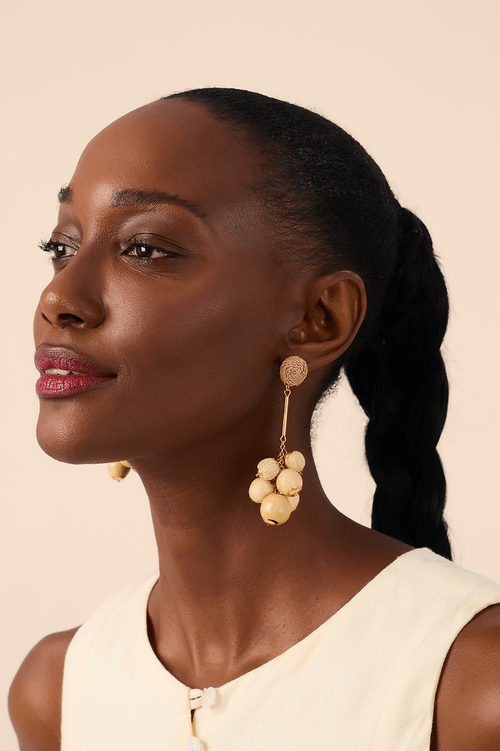 Mini Straw Sphere Earring