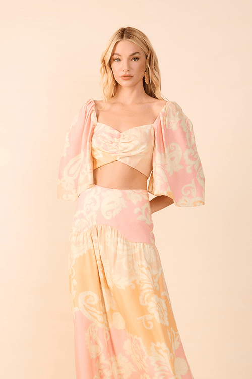 Sea Flower Print Top