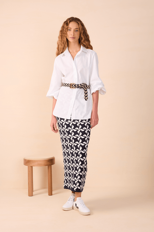 Cotton Shirt with Tie Cuffs