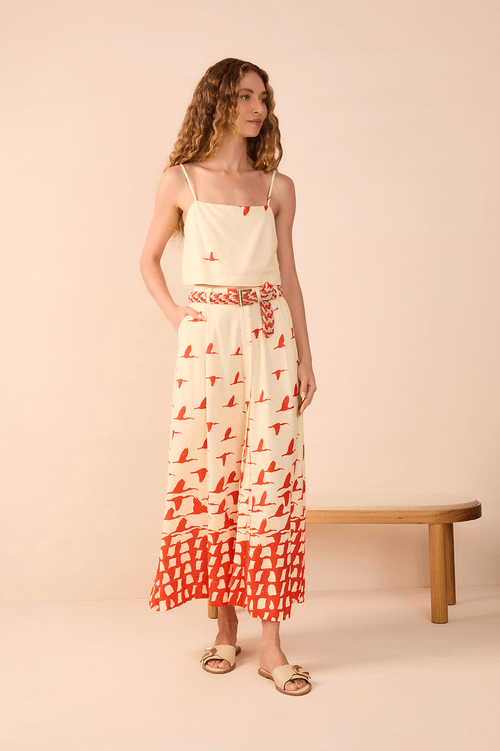Linen Set with Guarás Print