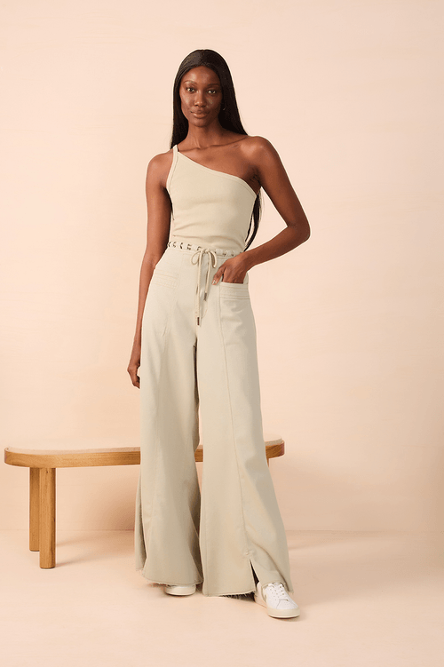 Drawstring Twill Trousers