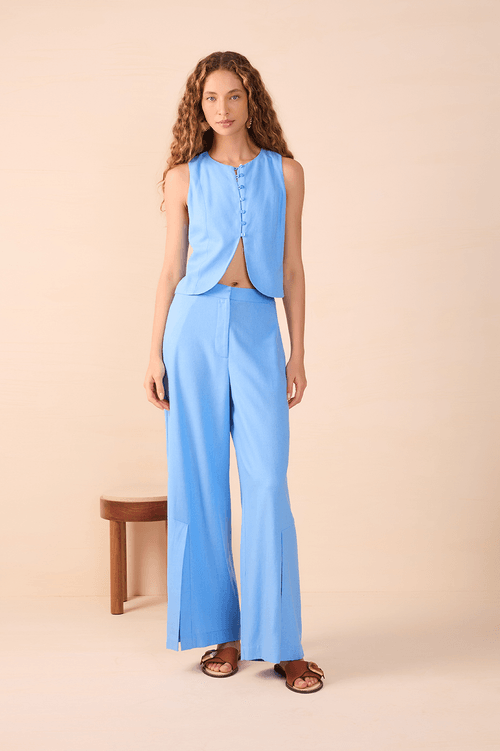 Linen Slit Trousers