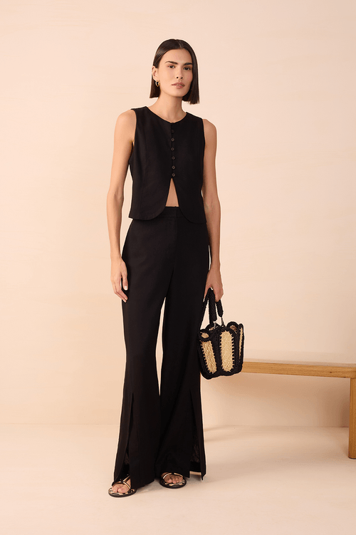 Linen Slit Trousers