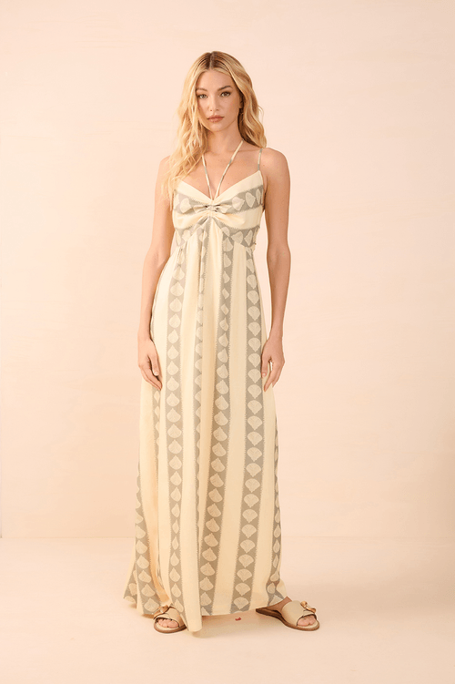 Atins Print Linen Cropped Dress
