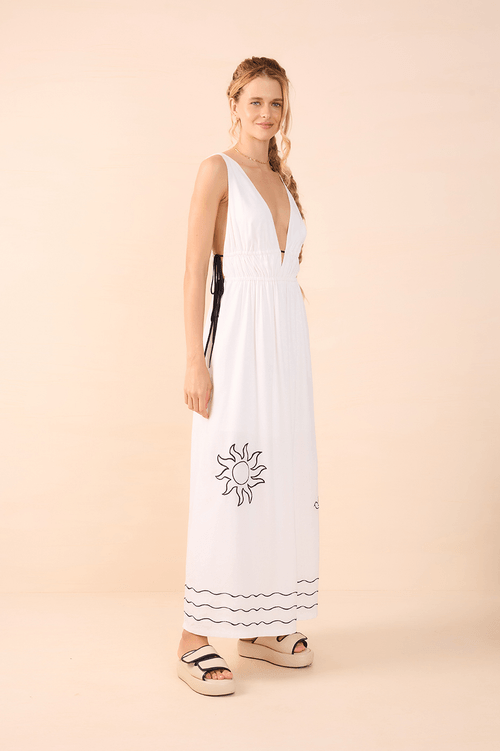 Iara Embroidered Cropped Dress