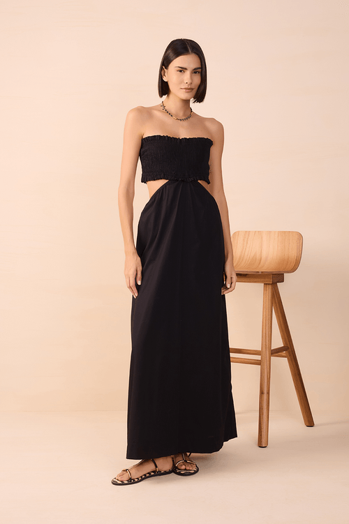 Cropped Cotton Dress with Lastex Bust