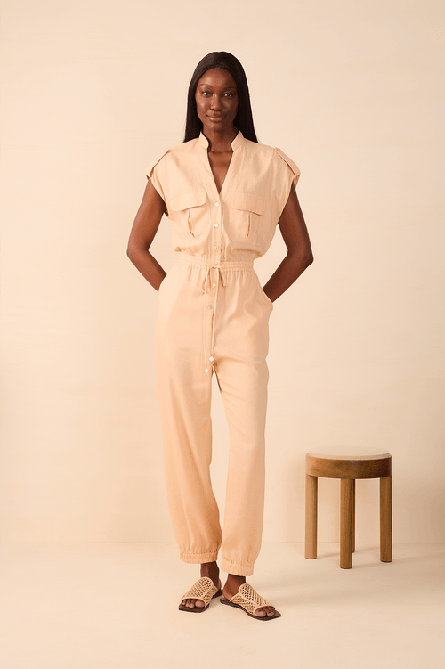 Elastic Waistband Jumpsuit