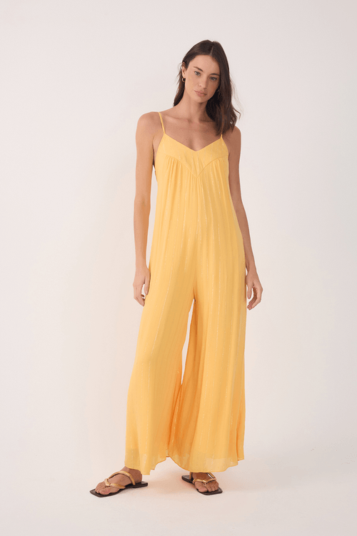 Lurex Jumpsuit with Neckline