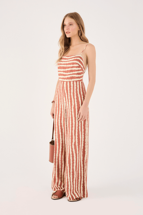 Crepe Jumpsuit with Caraíva Print