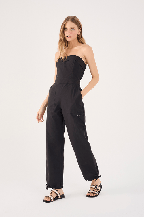 Cotton Jumpsuit V-neck
