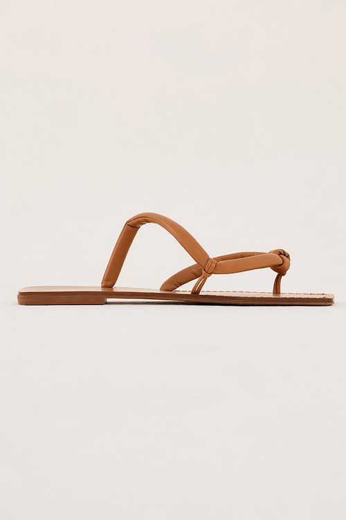 Tube Knot Flat Sandal