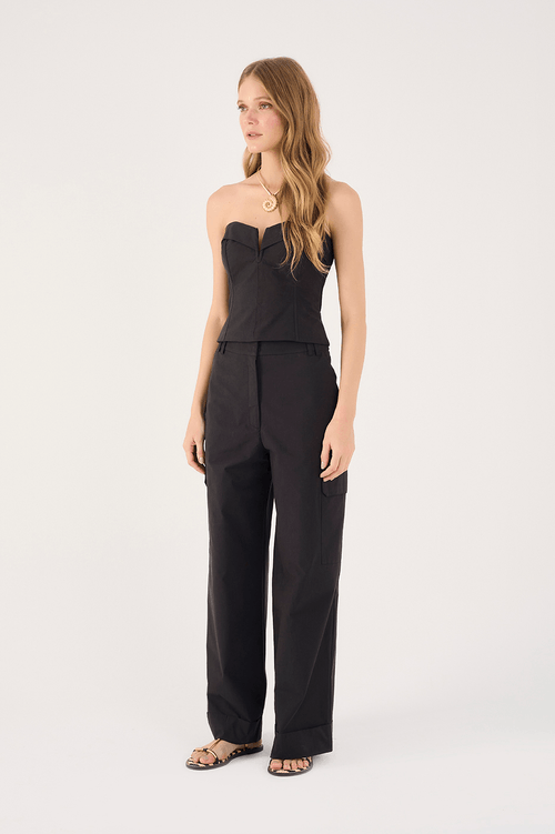 Cotton Pants with Side Pockets
