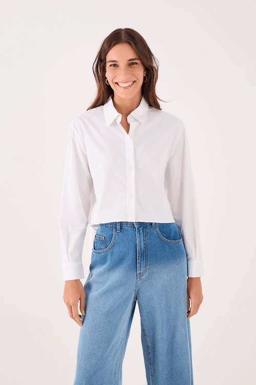 Cropped Cotton Shirt