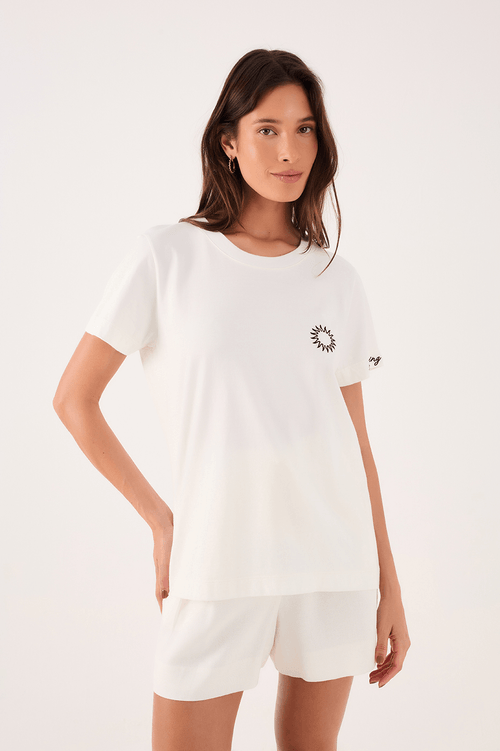 Slow Living Embroidered T-Shirt