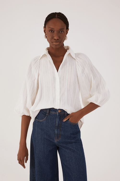 Cotton Puff Sleeve Shirt