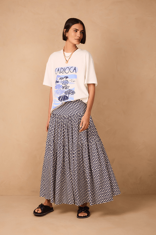 Gávea Print Midi Skirt