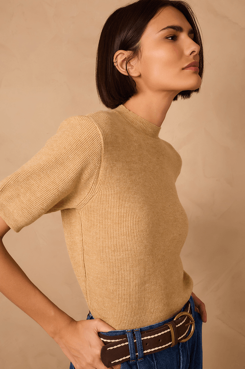 Short Sleeve Tricot Blouse