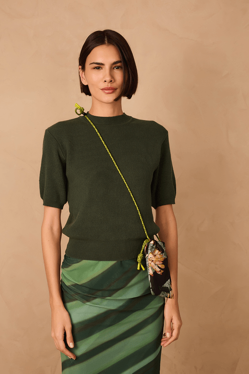 Short Sleeve Tricot Blouse