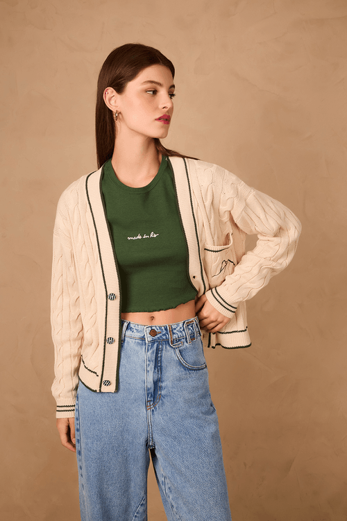 Rio Embroidered Knit Cardigan