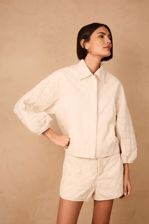 Quilted Linen Twill Jacket