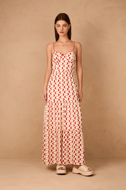 Copanema Print Cropped Dress