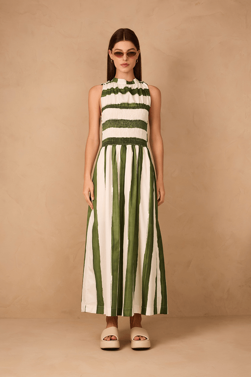 Nature Print Cropped Dress