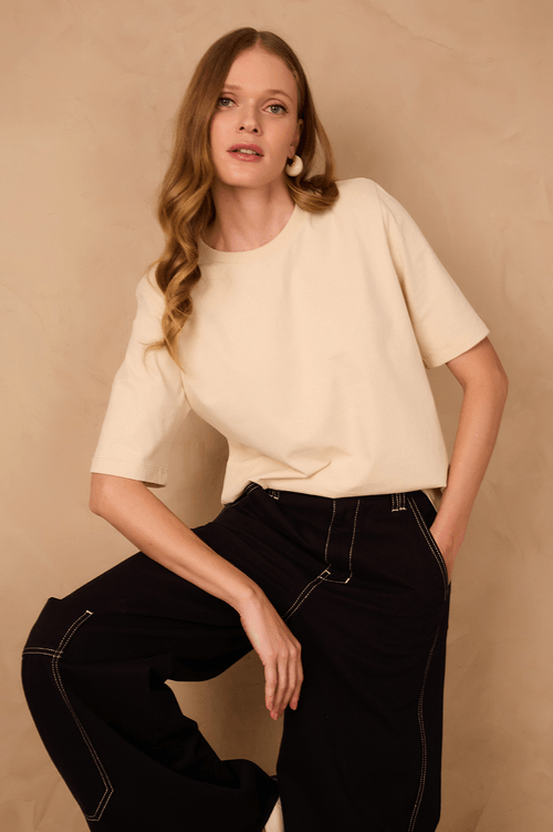 Blouse with shoulder pads