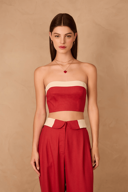 Linen Crop Top