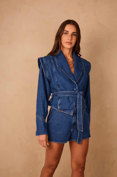 Tailored Jeans Vest Jacket