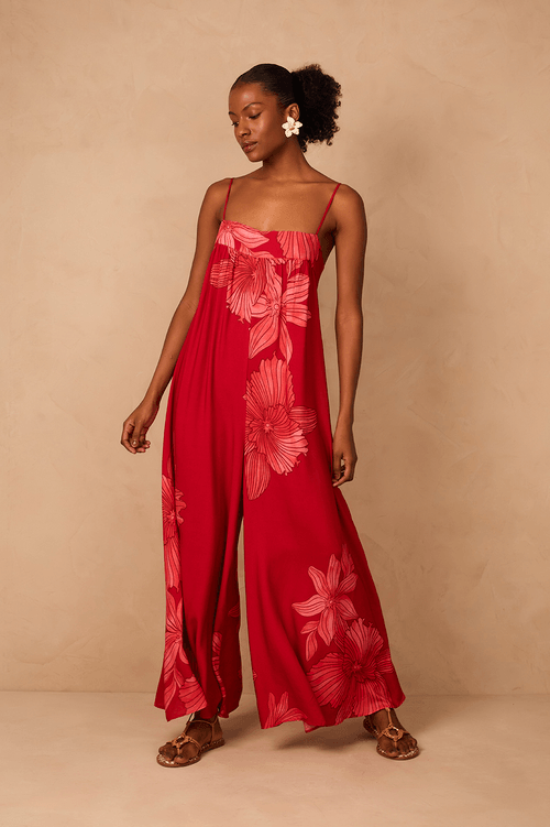 Orchid Print Jumpsuit