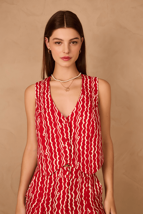 Atlantic Print Vest