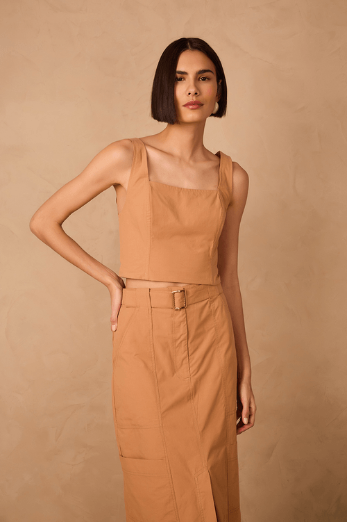 Cotton Blouse with Stitching