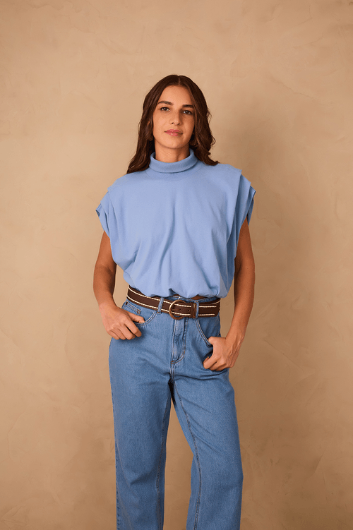 Pleated Shoulder Blouse