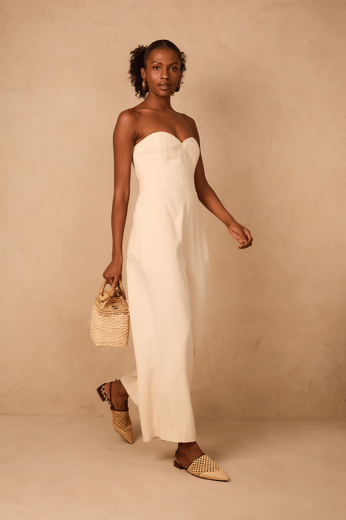 Strapless Linen Jumpsuit