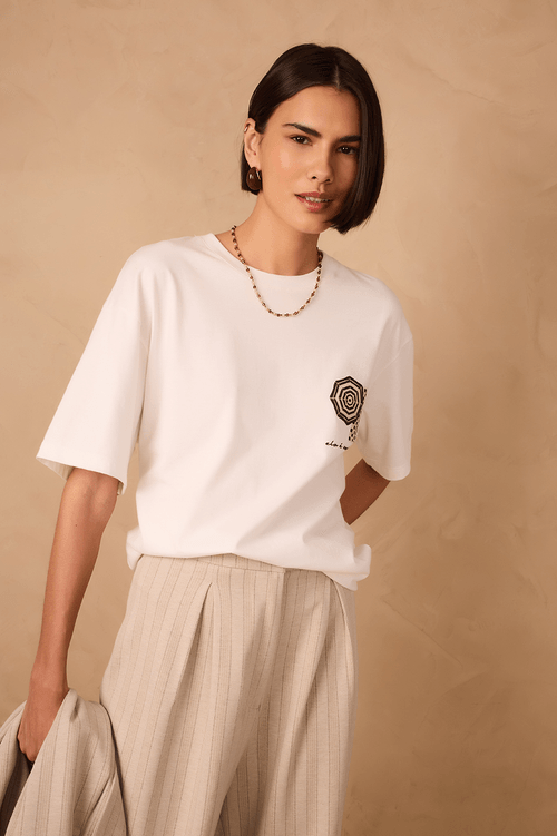 Silk T-shirt She is from Rio